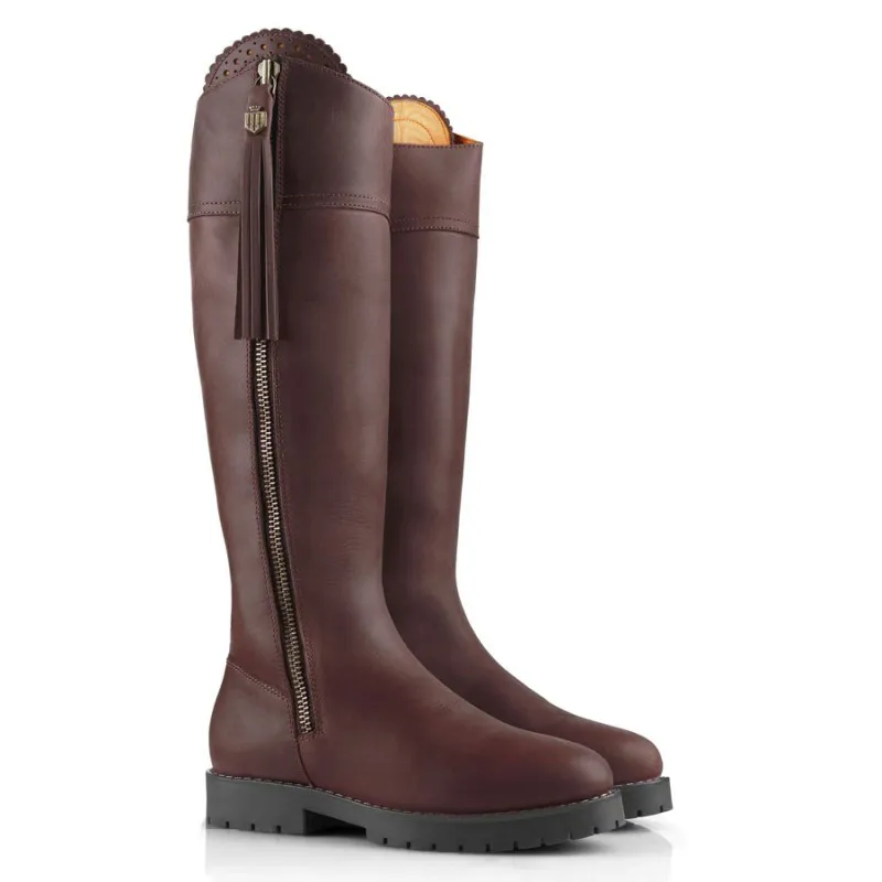 Fairfax and Favor Ladies Explorer Mahogany Leather Boots